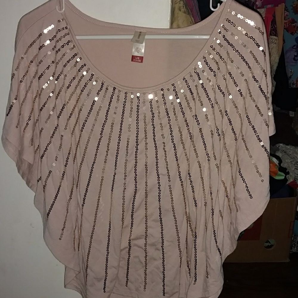 Pink sequenced top - Picture 2 of 4